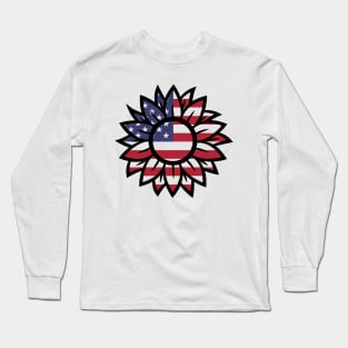 PATRIOTIC SUNFLOWER Long Sleeve T-Shirt